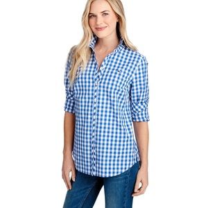 VINEYARD VINES MINI GINGHAM CLASSIC BUTTON DOWN LONG SLEEVE SHIRT SIZE 10